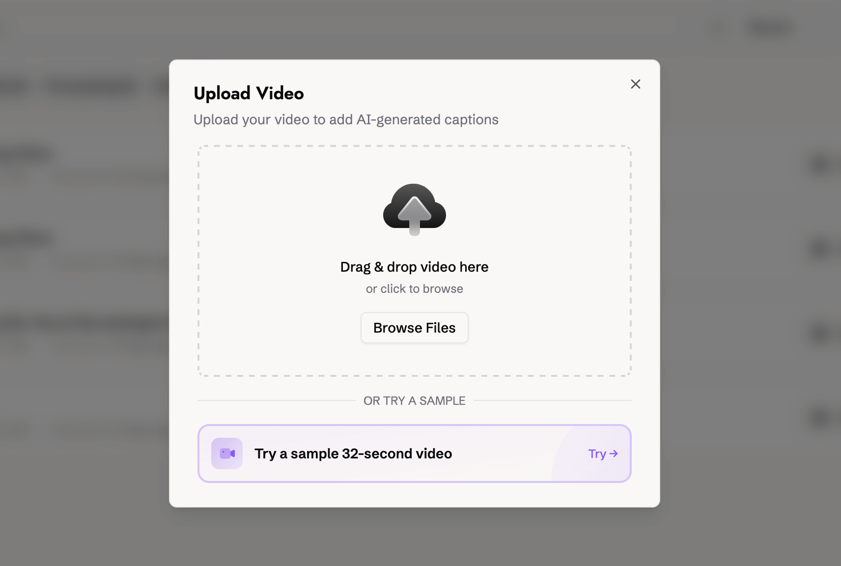 Step 01: Upload your video